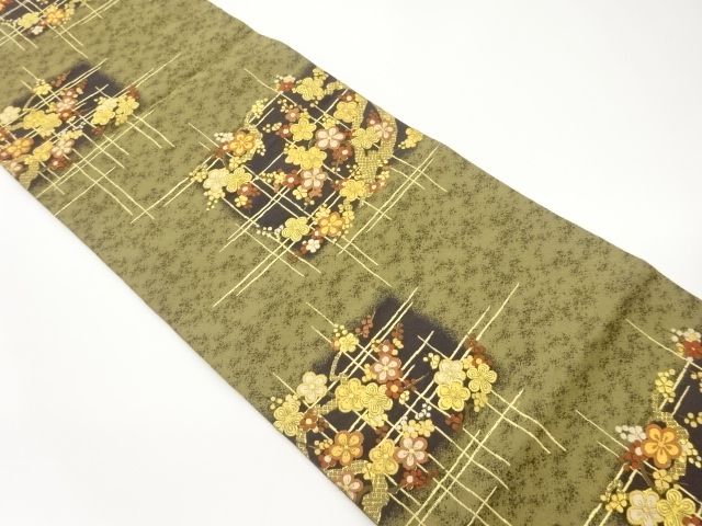 JAPANESE FUKURO OBI / WOVEN FLOWERS